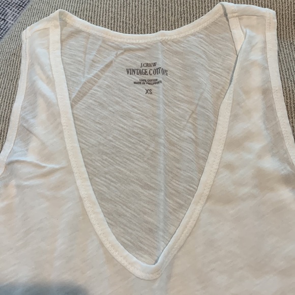 J Crew White Vintage Cotton Tank Top— SIZE XS! - Picture 2 of 3